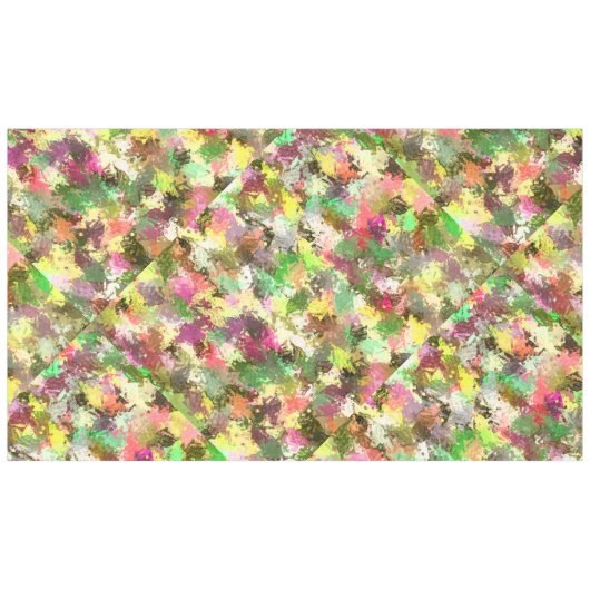 Nappe Paint Splatter Automne Couleur Feuilles Abstraits (Devant (Horizontal))