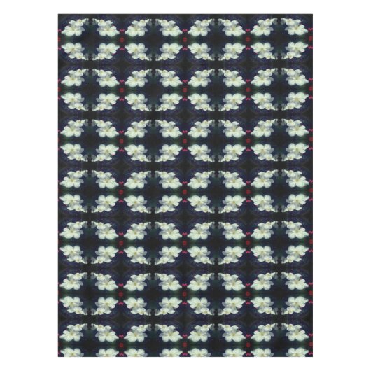 Nappe Paire de fleurs Clematis blanches Abstraite (Devant)