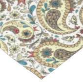 Nappe Paisers en jaune/brun et blanc (Angle)