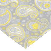 Nappe Paisley motif jaune et gris élégant (Angle)