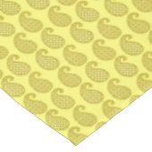Nappe Paisley motif, moutarde et jaune pâle (Angle)