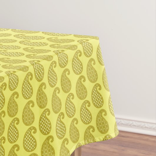 Nappe Paisley motif, moutarde et jaune pâle (In Situ)