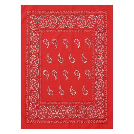 Nappe Paisley rouge frais (Devant)