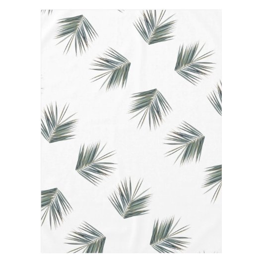 Nappe Pale Pastel Green Palm Tree Leaf  (Devant)