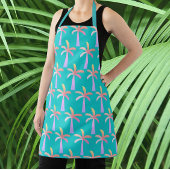 Nappe Palm Springs Caraïbes Bleu Tropical Palm Tree