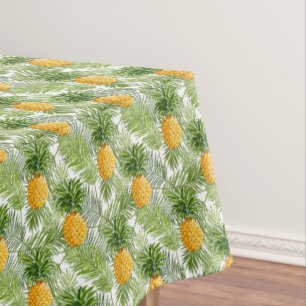 Nappe Palmettes et ananas tropicaux