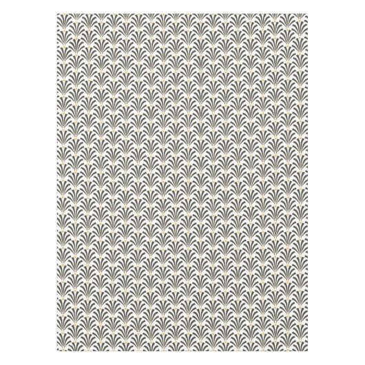 Nappe Palmettos gris et blancs d'art déco des années (Devant)