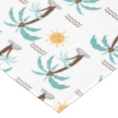 Nappe Palmier Tropical Soleil Sarcelle Turquoise (Angle)