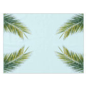 Nappe Palmier Vert Tropical sur Fond Bleu Clair (Devant (Horizontal))