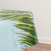 Nappe Palmier Vert Tropical sur Fond Bleu Clair (In Situ)