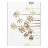 Nappe Palmiers tropicaux d'or fascinant sur le blanc (Devant)