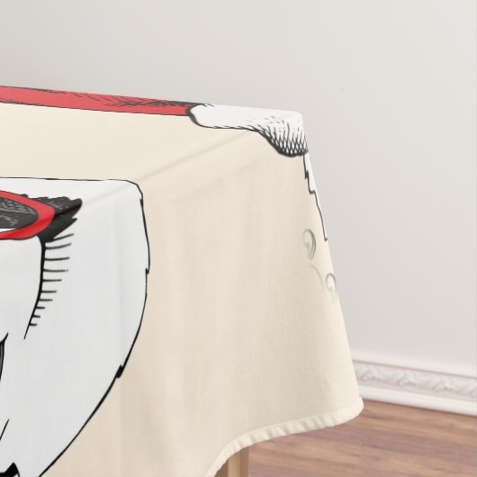 Nappe panda mignon et drôle à Noël (In Situ)