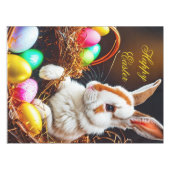 Nappe Panier et oeufs de lapin de Pâques (Devant (Horizontal))