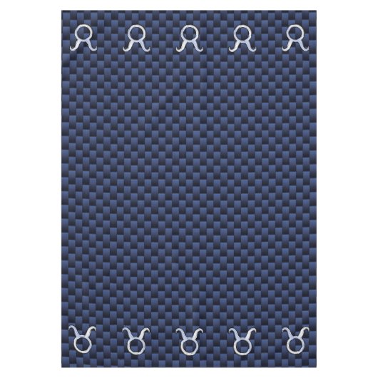 Nappe Panneau Taurus Zodiac Navy Blue Carbon Fiber Style (Devant)