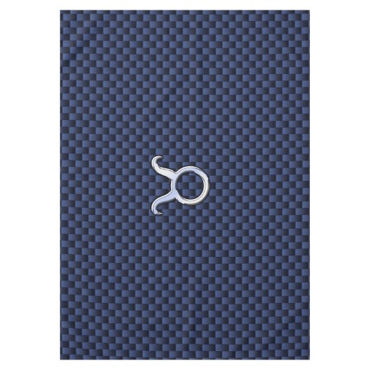 Nappe Panneau Taurus Zodiac Navy Blue Carbon Fiber Style (Devant)