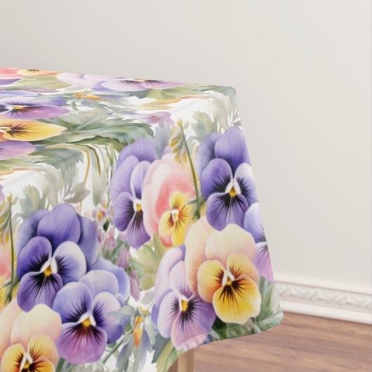 Nappe Pansies de sable chic couleur printemps (In Situ)