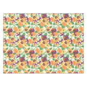Nappe Pansies sur blanc cassé (Devant (Horizontal))