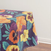 Nappe Pansies sur violet de prune (In Situ)