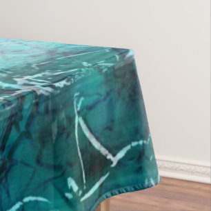 Nappe Papier néon bleu effilé