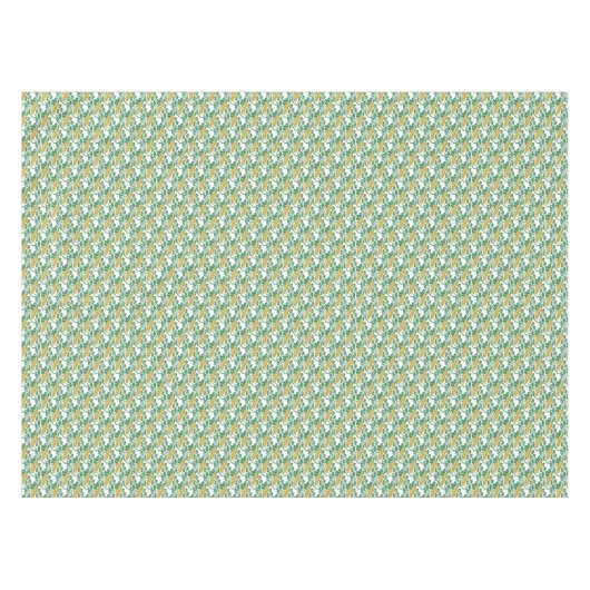 Nappe Papier peint floral Art Nouveau Green Buttcup (Devant (Horizontal))