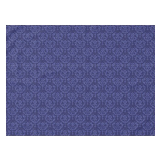 Nappe Papier peint floral bleu de luxe de damassé (Devant (Horizontal))