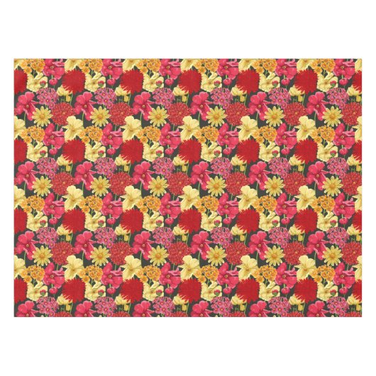 Nappe Papier peint floral dans le style d'aquarelle (Devant (Horizontal))