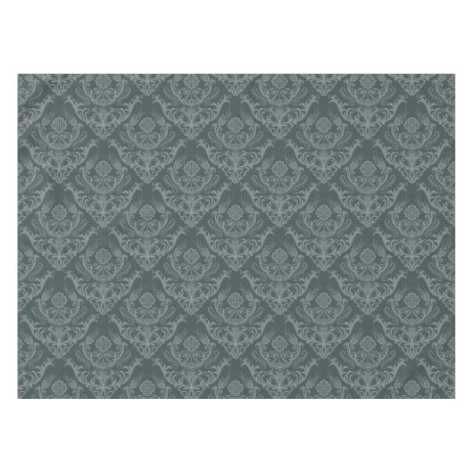 Nappe Papier peint floral vert de luxe de damassé (Devant (Horizontal))