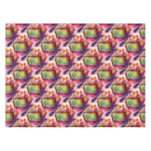 Nappe Papier peint vert et rouge abstrait