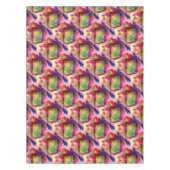 Nappe Papier peint vert et rouge abstrait (Devant)