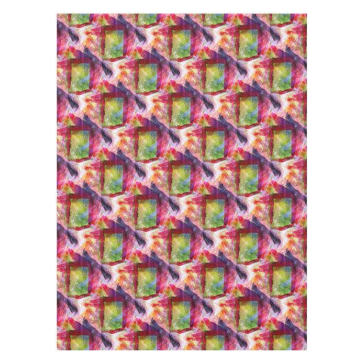 Nappe Papier peint vert et rouge abstrait (Devant)