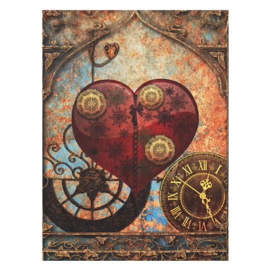 Nappe Papier peint vintage de coeurs de Steampunk (Devant)