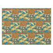 Nappe Papillon Art Déco Jaune et Turquoise Vibrants (Devant (Horizontal))