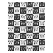 Nappe Papillon blanc noir À damiers bloc (Devant)