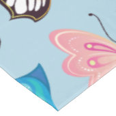 Nappe Papillon coloré Motif Pastel Bleu clair (Angle)