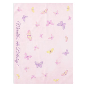 Nappe Papillon rose et mauve