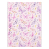 Nappe Papillon rose et violet en tissu de table (Devant)