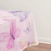 Nappe Papillon rose et violet en tissu de table (In Situ)