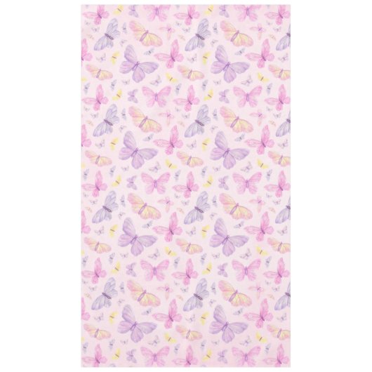 Nappe Papillon rose et violet en tissu de table (Devant)