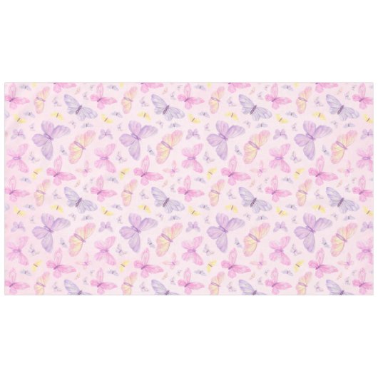 Nappe Papillon rose et violet en tissu de table (Devant (Horizontal))