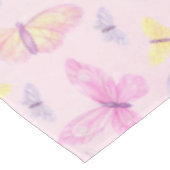 Nappe Papillon rose et violet en tissu de table (Angle)