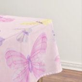 Nappe Papillon rose et violet en tissu de table (In Situ)