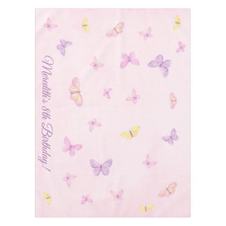 Nappe Papillon rose et violet en tissu de table