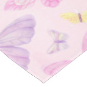 Nappe Papillon rose et violet en tissu de table (Angle)