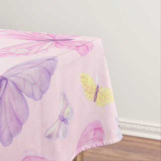 Nappe Papillon rose et violet en tissu de table