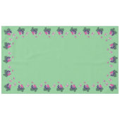 Nappe Papillon rose violet Doodé vert bordure (Devant (Horizontal))