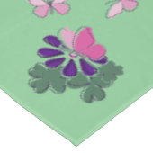 Nappe Papillon rose violet Doodé vert bordure (Angle)