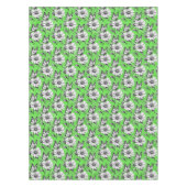 Nappe Papillon sur Motif de fleurs Design vert (Devant)