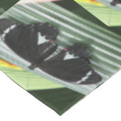 Nappe Papillon tropical noir et blanc (Angle)