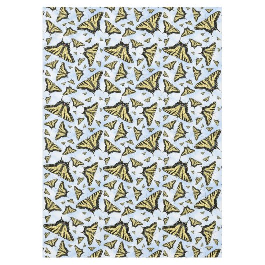 Nappe Papillons à queue jaune Ciel bleu moyen (Devant)