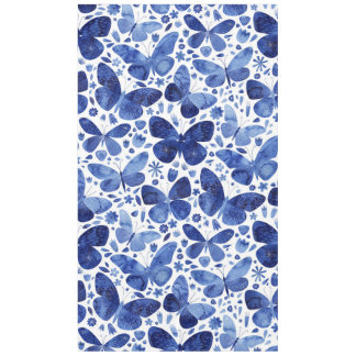 Nappe Papillons Aquarelle Bleu